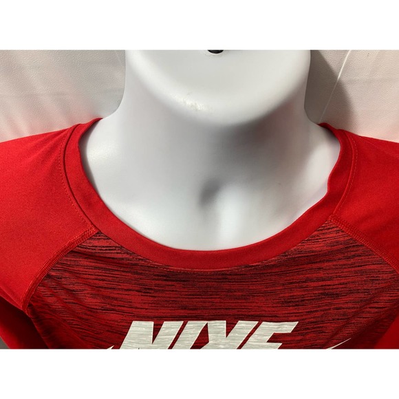 The Nike Tee Dri-Fit 3/4 Sleeve Mens Large Blue BSBL Baseball Swoosh T-Shirt - Picture 6 of 11